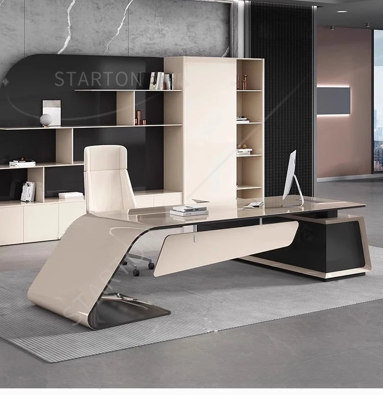 Office Desks Asthetic Luxury Storage Drawers Writing Executive Desk L Shaped Study Escritorios Office Furniture