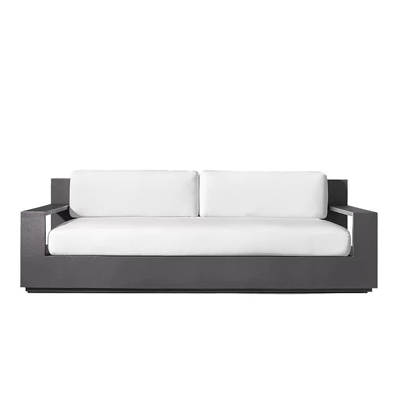 Nordic custom outdoor sofa  waterproof and sunscreen cruise ship all-aluminum balcony sofa combination garden outdoor furniture