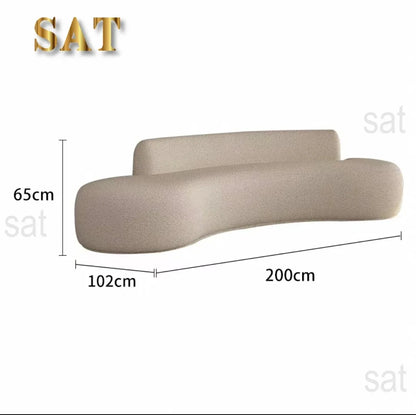 # Hot Minimalist Luxury Para Sala Three-Seat Sofa Set Furniture White Juego De SofasCouch Living Room Corner Boucle Curved Sofa