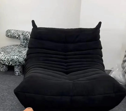 Togo caterpillar sofa balcony leisure bedroom living room reclining sleeping lazy sofa cream wind single recliner