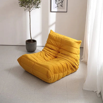 Nordic flannel leather art single and double lazy sofa, caterpillar art small apartment balcony simple leisure reclining chair