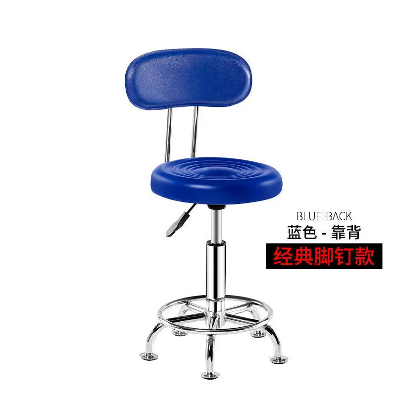 Bar Chair Bar Chair Stool Stool Haircut Chair Rotating Lifting Round Stool Backrest Pulley Chair Large Work Stool Supply