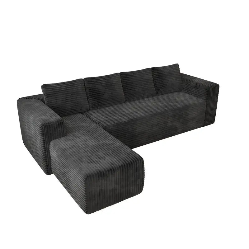 L-Shaped Cloud Sectional Sofa, Modern Modular Couch with Deep Seat, Upholstered Furniture for Living Room Bedroom, No Assembly