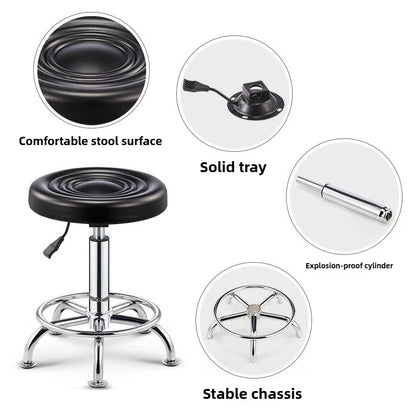 Beauty Stool,Hair Salon,Rotating Lift,Hair Salon Chair,Pulley,Nail Art, Hair Cutting, Round Stool, Exclusively for Beauty Salons