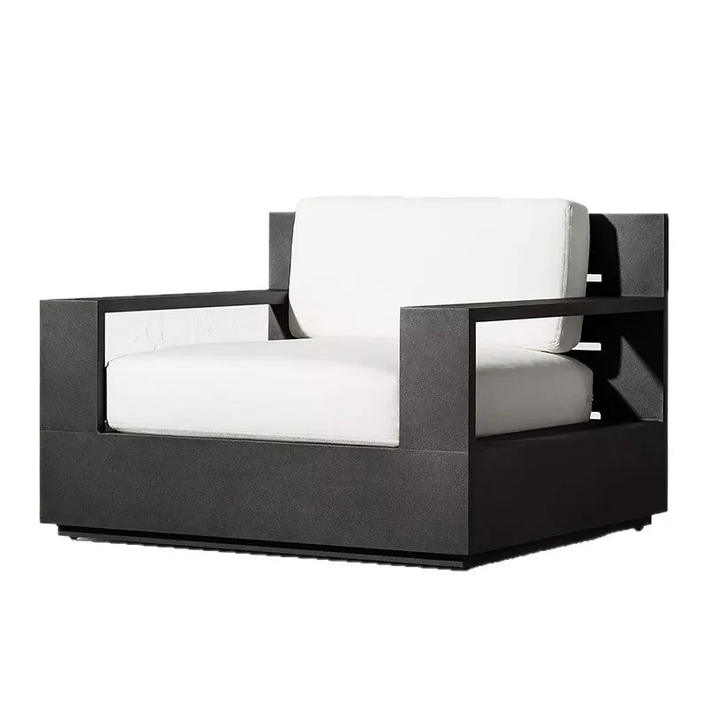 Outdoor high-end sofa villa garden courtyard hotel swimming pool leisure outdoor waterproof and sunscreen aluminum  combination