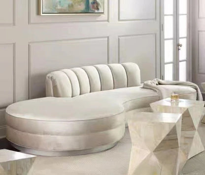 Special-shaped fabric sofa high-end clubhouse fashion curved size fabric sofa