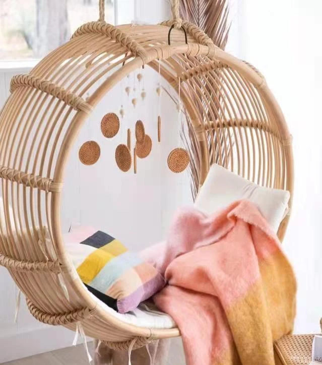 Interior and exterior swings for household balcony hammock outdoor imitation rattan chair round cradle chair hanging chair