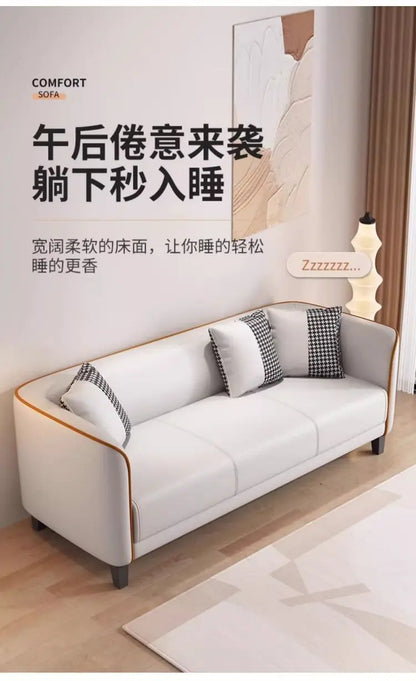 Italian light luxury cat claw cloth sofa small apartment living room double rental room bedroom apartment simple modern large so