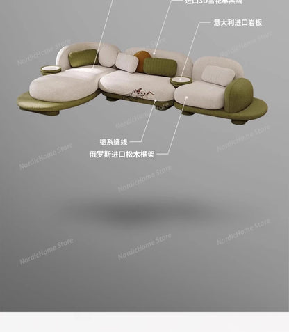 Light Luxury Italian Sofa Living Room Designer Unusual Adult High Quality Aesthetics Sofas Aesthetics Trendy Muebles Furniture