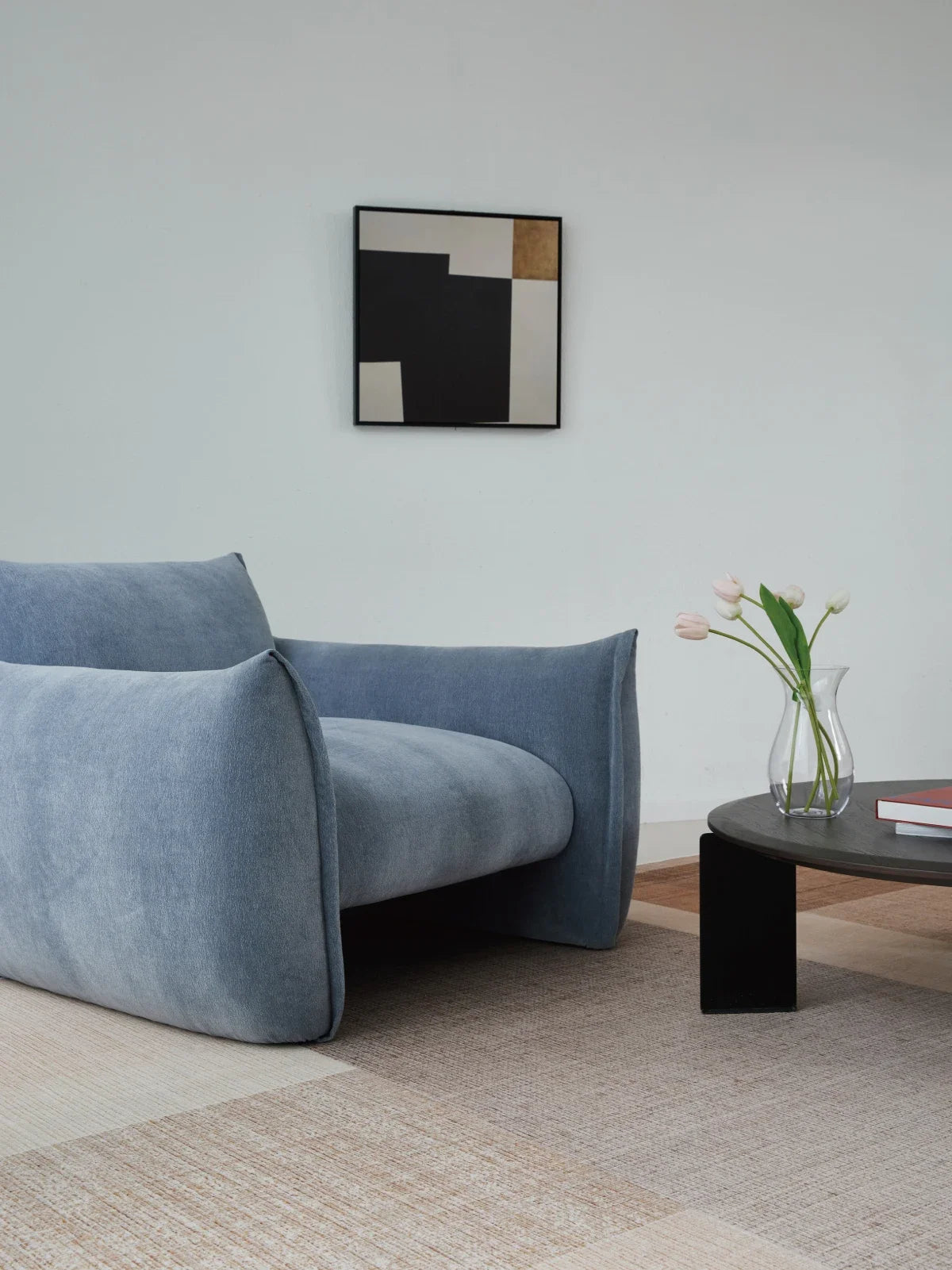 hh Fabric single sofa living room modern simple new small apartment lazy leisure sofa chair