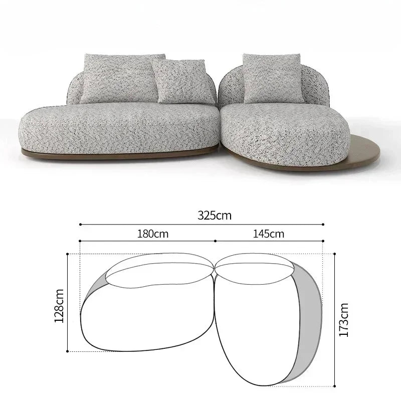 Home Living Room Coffee Designer Creative Three Person Log Style Furniture Modern Simple Sofa Morocco Fabric Sectional Sofas