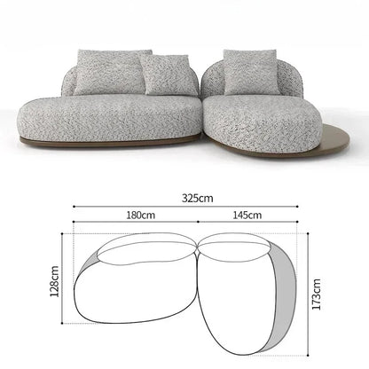 Home Living Room Coffee Designer Creative Three Person Log Style Furniture Modern Simple Sofa Morocco Fabric Sectional Sofas