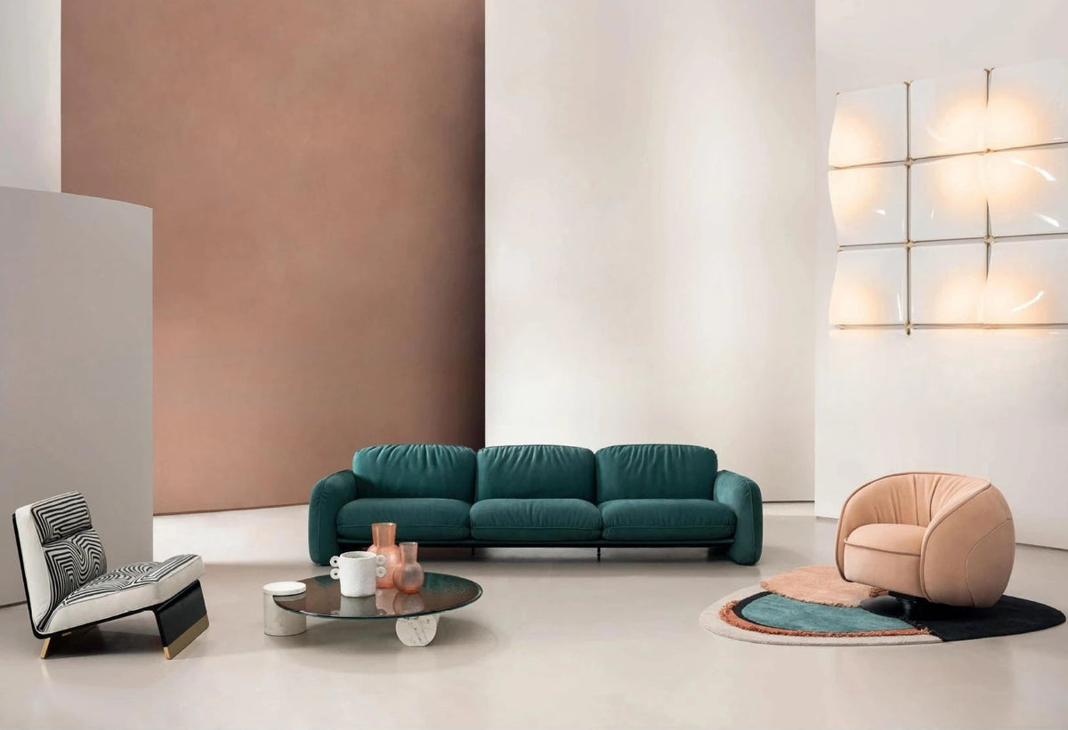 Sofa Chair Simple Modern Soft Bag Office Reception Room Living Room Sofa Chair Metal Foot Combination Set