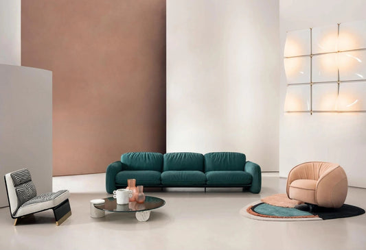 Sofa Chair Simple Modern Soft Bag Office Reception Room Living Room Sofa Chair Metal Foot Combination Set