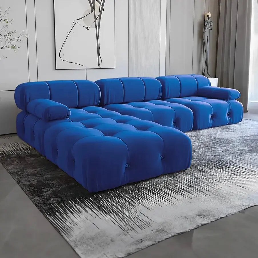 Modern Boucle 3 Seater Sectional Sofa L-Shape Living Room Furniture Luxury Design Home Couch Modular