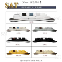 Italian Designer Minimalist Corner L-shaped Leather Sofa Villa Living Room High-end Customized Sofa Set