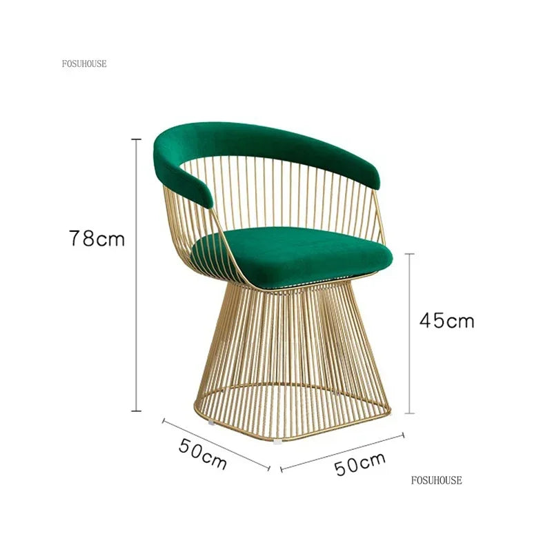 Nordic Designer Living Room Chair for Hotel Lobby Small Apartment Hollow Back Chairs Senior Leisure Creative Armchair for Cafe T