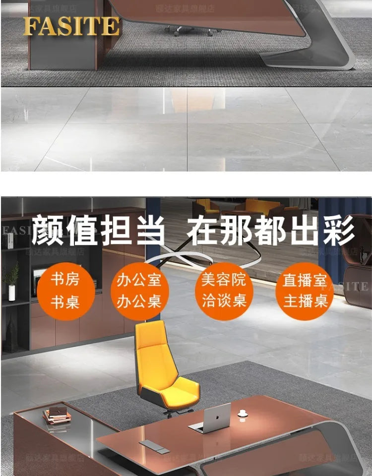 Office Furniture Desk Complete Boss Desk Modern Manager  Fashion