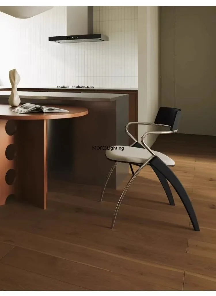 Antique Danish Designer Dining Chair Retro Simple Household Solid Wood Backrest Armchair Net Red Coffee Shop Leisure Chair