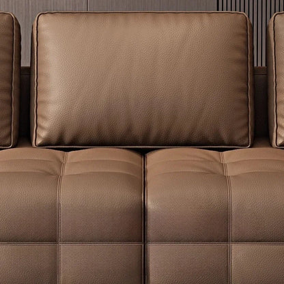Modern Minimalist New Leather Living Room Lawrence Italian Light Luxury Straight L Shaped Sectional Lazy Soft Tatami Lounge Sofa