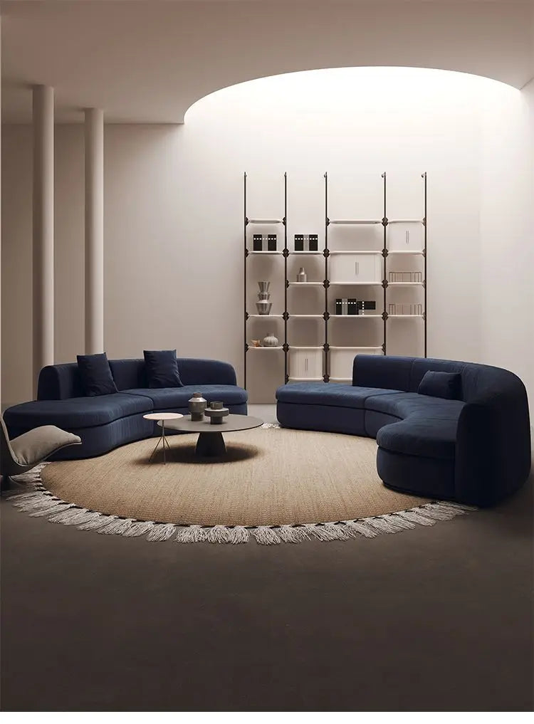 Semicircular Curved Sofa Special-shaped Burgundy Beauty Salon Clothing Store Hotel Lobby Office Lounge Area Reception