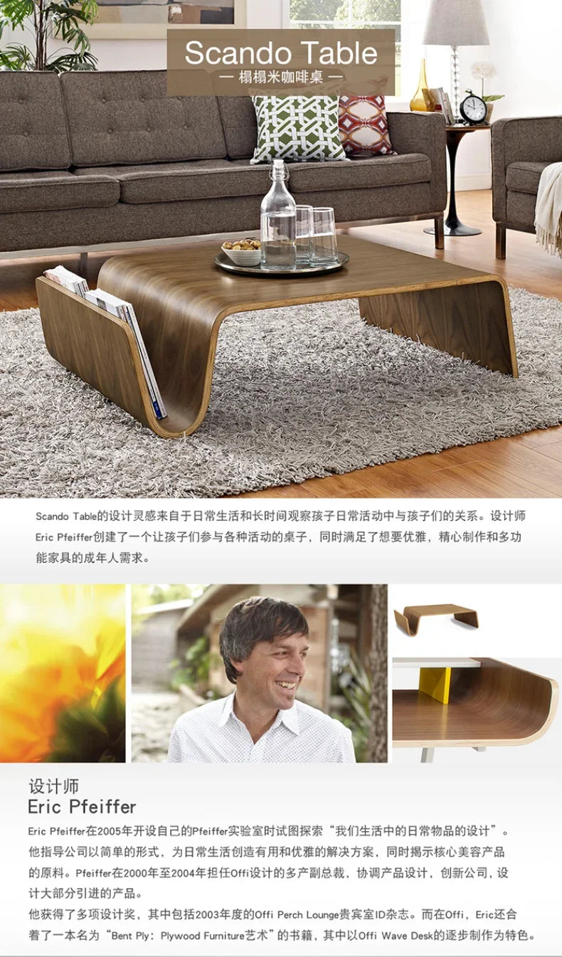 Creative Simple Modern Japanese Style Solid Wood Coffee Table Home Tatami Tea Table