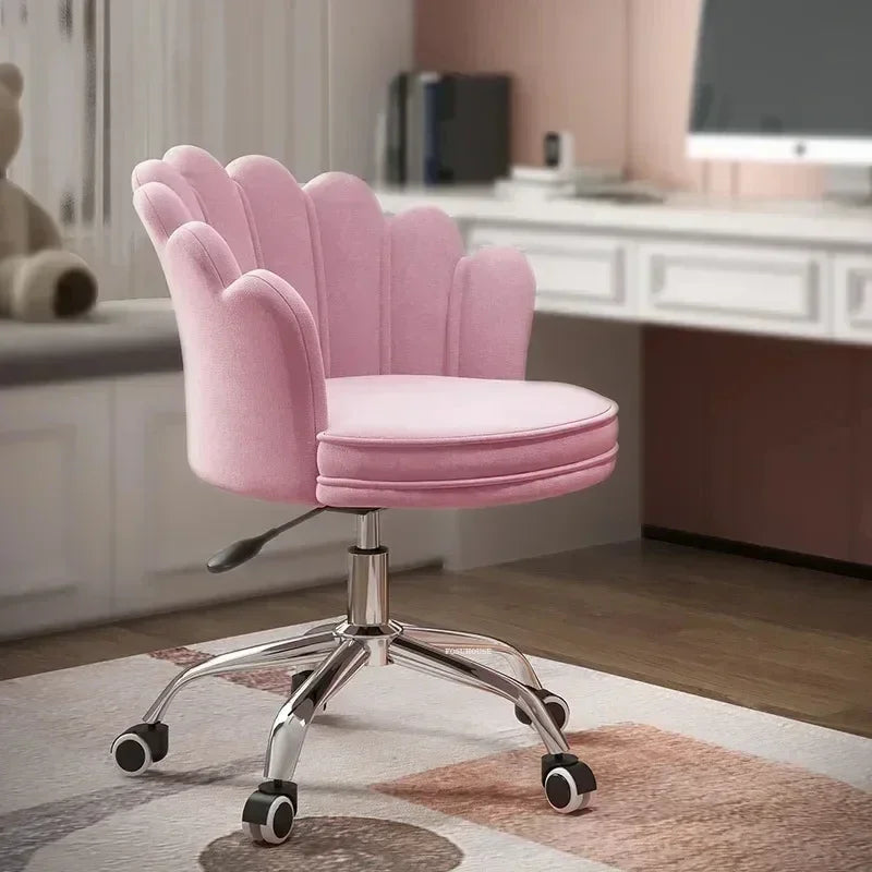 Nordic Fabric Petal Office Chairs For Student Study Desk Chair Creative Lift Backrest Computer Chair Home Bedroom Gaming Chairs