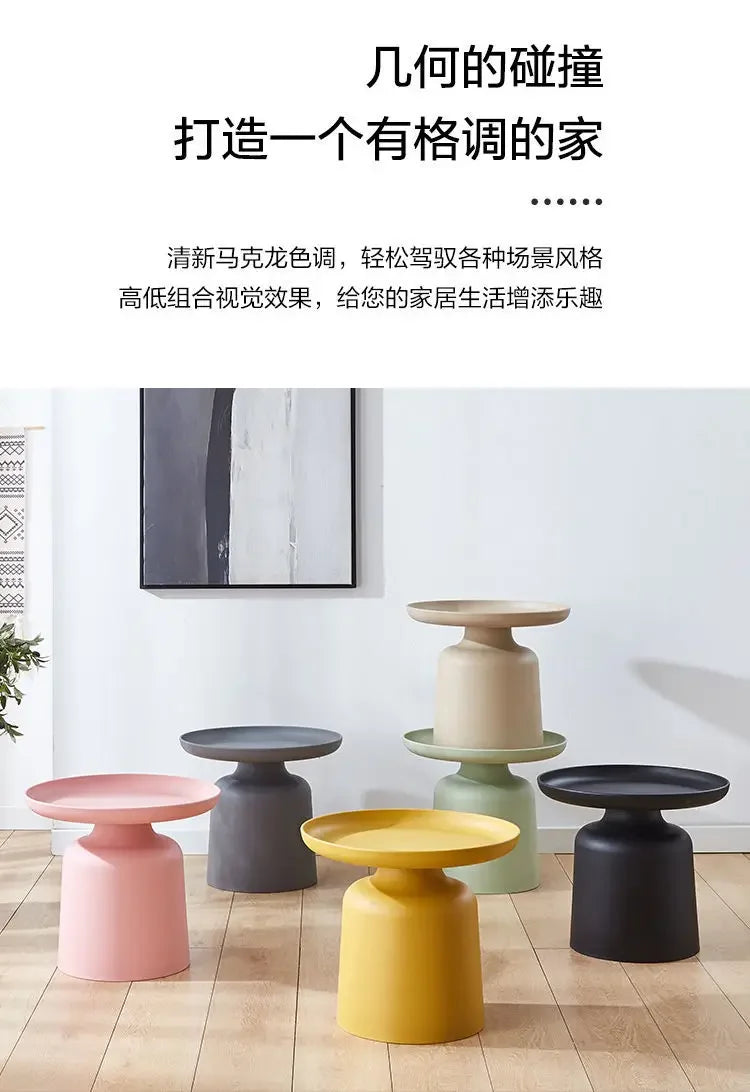 Coffee Table Nordic Living Room Sofa Side Simple Coffee Tables Round Corner Modern Home Small Tea Tables Furniture Mesa Plastic