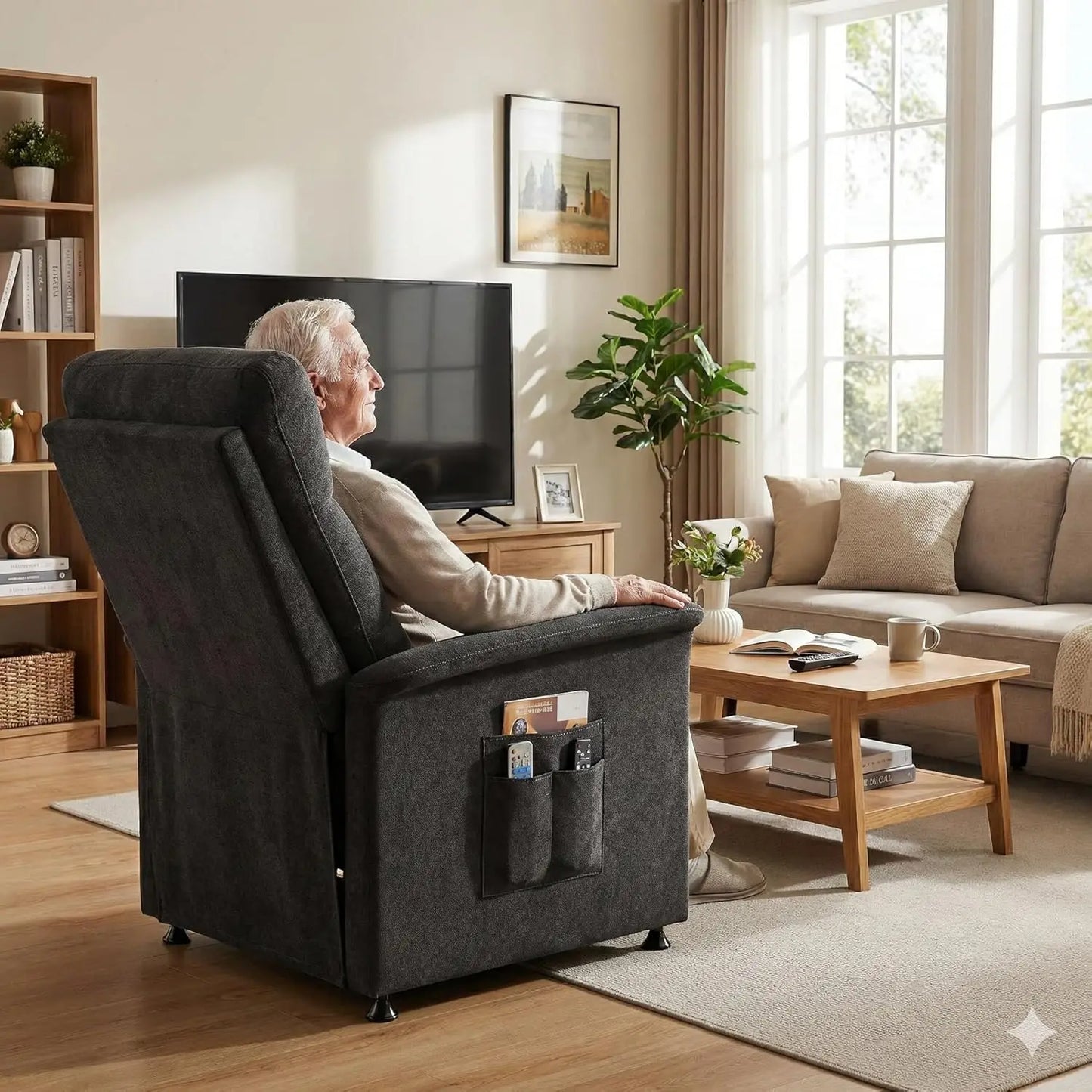 Power Recliner Chair for Adults with Heated & Massage, Lazy Boy Electric Reclining Chair Sofa, Adjustable Single, Customized