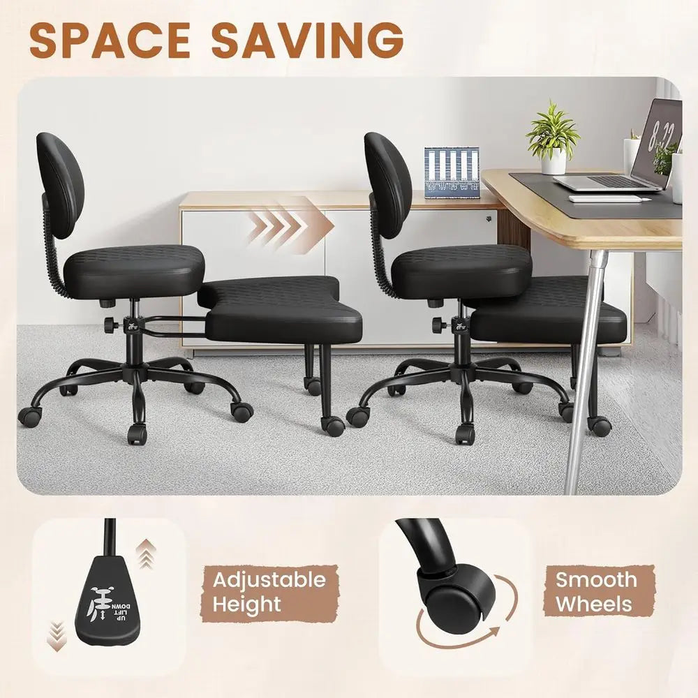 Cross Leg  Meditation with Wheels, ADHD  Height Adjustable Seat, Adjustable Footstool Chair Gaming Game
