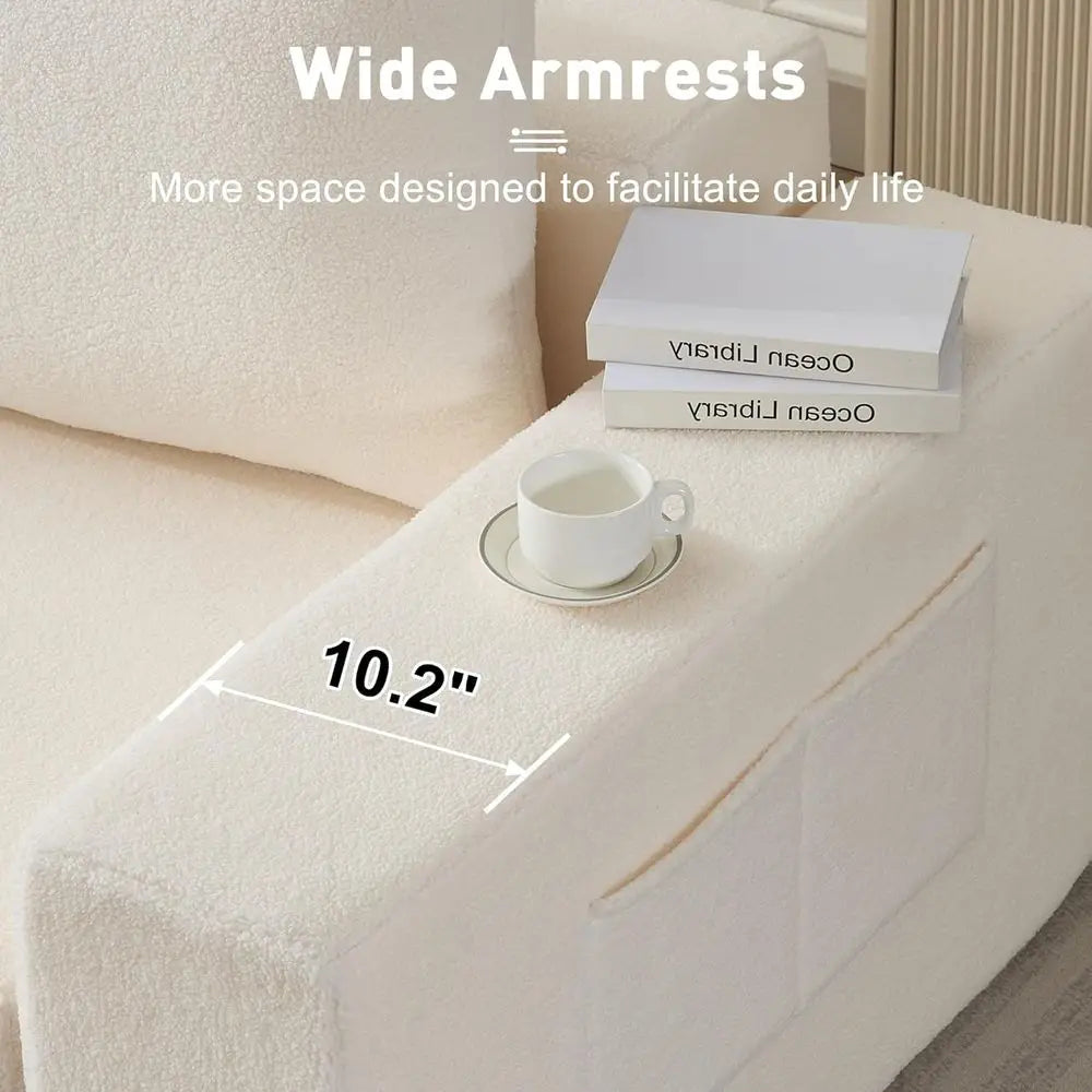 L-Shaped Modular Cloud Sectional Sofa | 3-Seater with Memory Foam Cushions