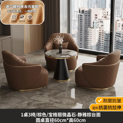 Modern light luxury single sofa chair home balcony negotiation reception table and chair combination designer office area leisur