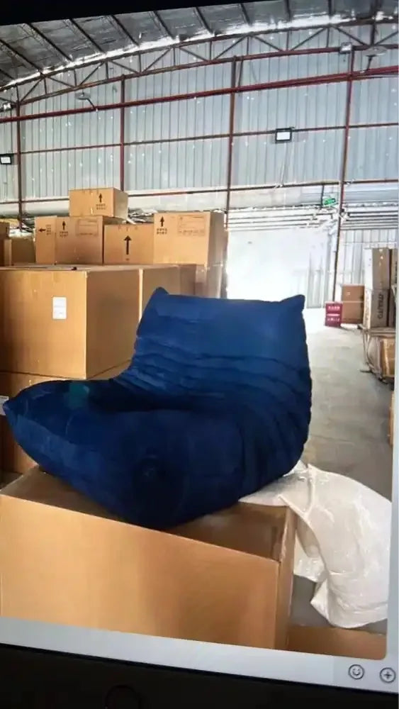 Lazy sofa, togo caterpillar sofa, light luxury, simple Internet celebrity creative chair, suede freehand space recliner