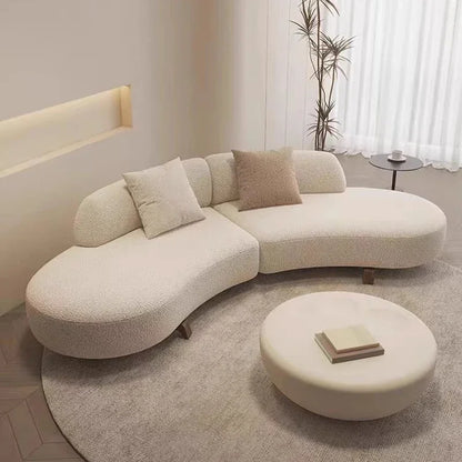 Curved Modern Soft Unique Sofa Kawaii Wood Foam Nordic Luxury Sofa Sectional Lounge Designer Divano Letto Living Room Furniture