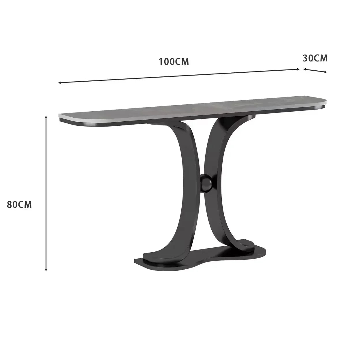 Light luxury entrance table New Chinese  table against the wall Living room Semicircular