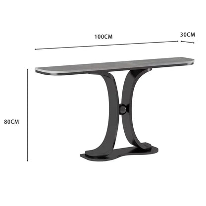 Light luxury entrance table New Chinese  table against the wall Living room Semicircular