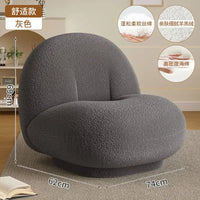 Cloud Lazy Sofa Chair Lamb Wool Fabric Sofa Chair Bedroom Single Lounge Chair Home Balconies Leisure Chairs Comfortable