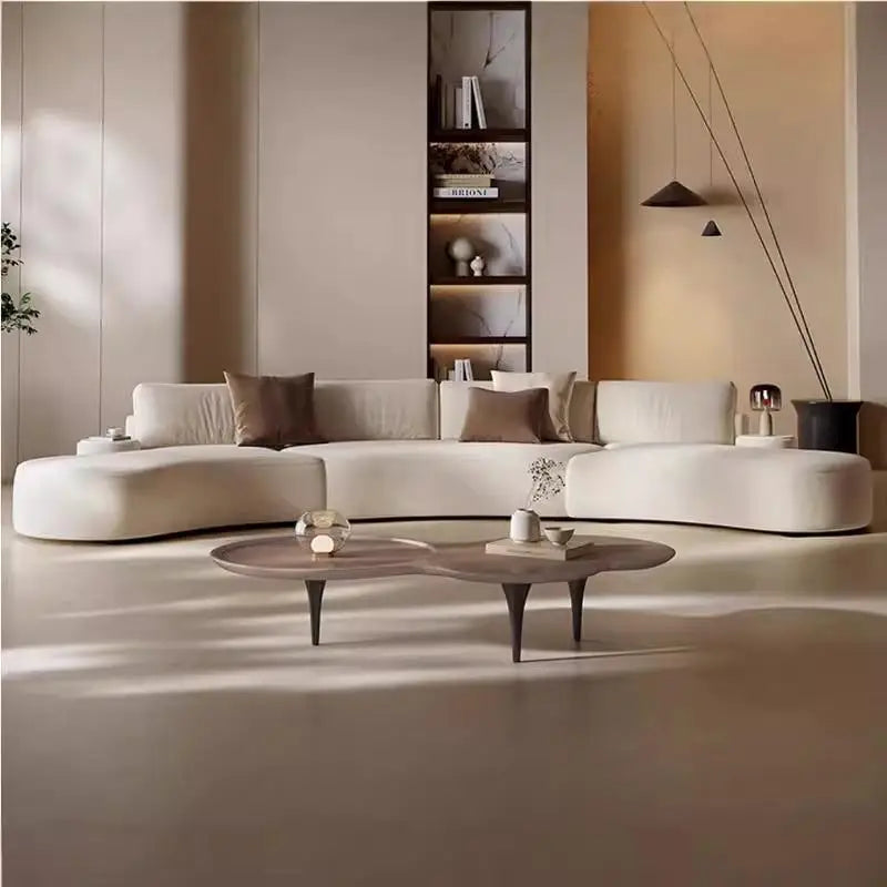 Italian minimalist special-shaped curved fabric sofa villa club small apartment living room home simple SOFA