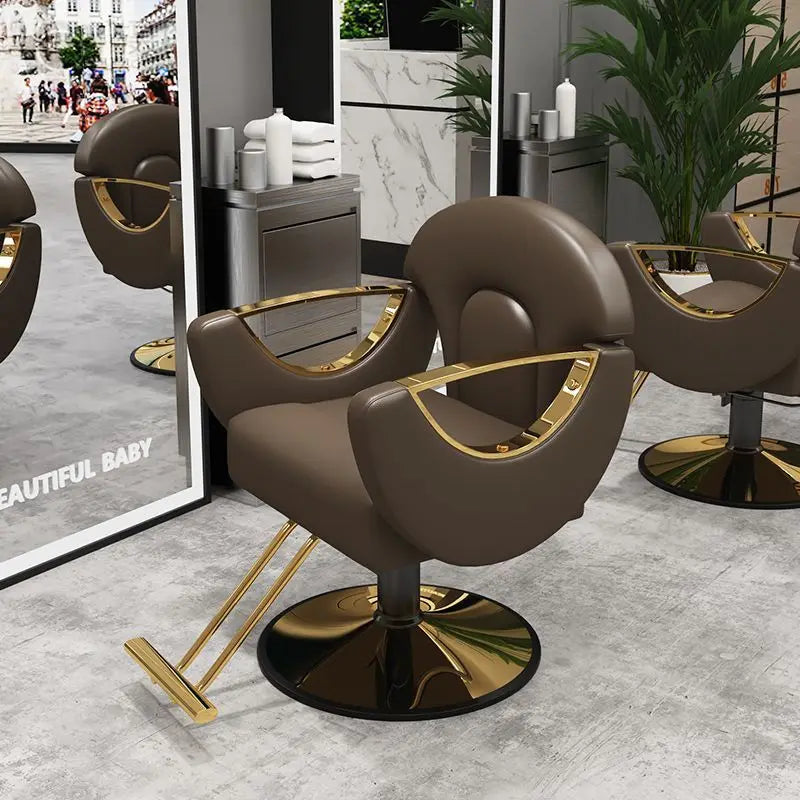 Elegant Beauty Barber Chairs Premium Nordic Style Minimalist Salon Chairs Aesthetic Italian Silla Para Lashista Salon Furniture