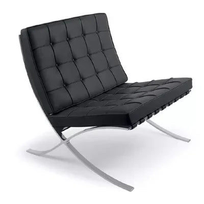 Barcelona chair Italian leather living room is very simple. Designer sofa chair balcony leisure simple fashion chair.