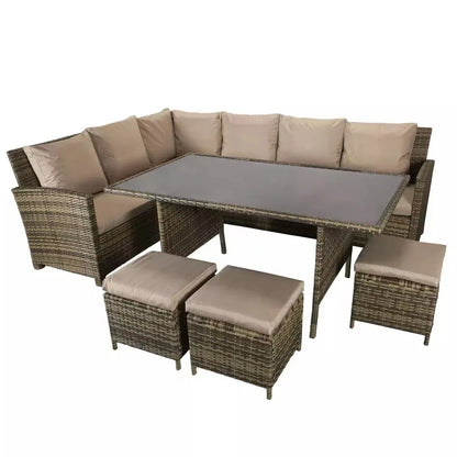Wholesale Price Rattan Classic Outdoor Furniture Rattan Garden Furniture Wicker Sofa Set Garden Corner Sofa Set