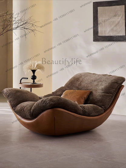 Italian light luxury designer creates reclining chair Italian modern simple living room leisure chair