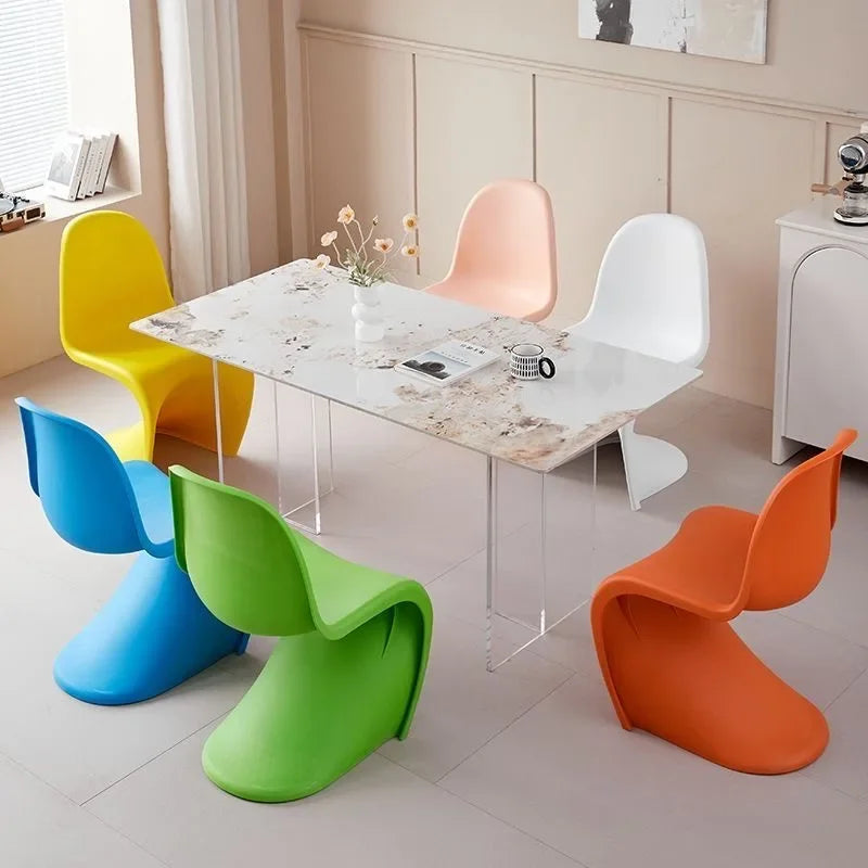 Sleek Ghost Chair with Clear Acrylic Backrest for Modern Living Room Decor Contemporary Living Room Relaxing Dining Chair