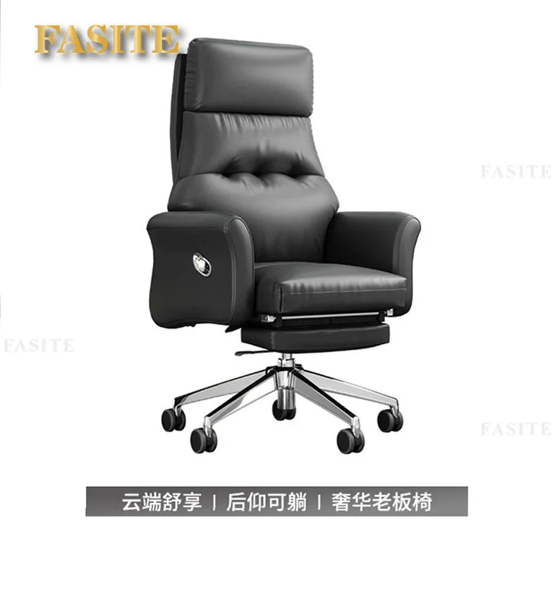 Modern boss desk light luxury high-end paint desktop large desk simple president table manager table and chair combination