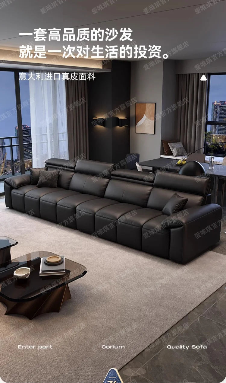 custom. [9633 People Favorited] Aiweiqi Simple Modern Genuine Leather Sofa Living Room, Suitable Large and Small Spaces,