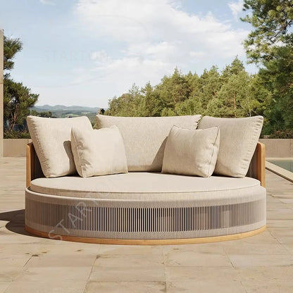 Luxury Hotel Modern Beach Outdoor Sunbeds Resort Outdoor Furniture Set Villa  Terrace Outdoor Sunbeds