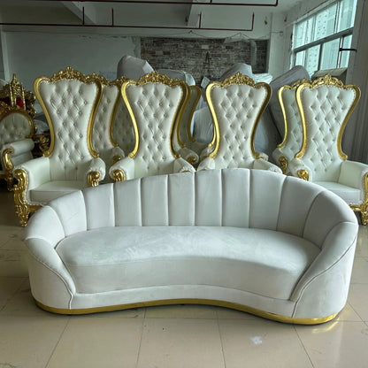 M183 Studio hotel banquet sofa wedding bride and groom exclusive sofa for bedroom living room Soft velvet cushion sofa Customiza