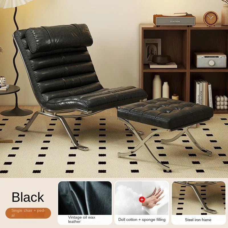 Sofa Chair Minimalist Light Luxury Senior Sense Of Living Room Antique Style Designer Sofa Chair Lazy Leisure Lounge Chair