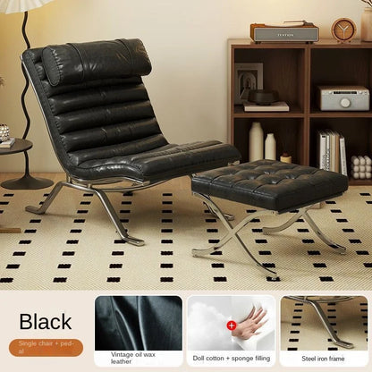 Sofa Chair Minimalist Light Luxury Senior Sense Of Living Room Antique Style Designer Sofa Chair Lazy Leisure Lounge Chair