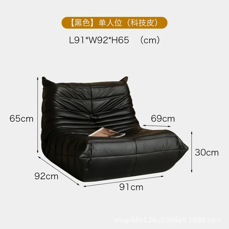 Caterpillar sofa togo modern living room balcony lounge lazy sofa available white lamb wool sofa